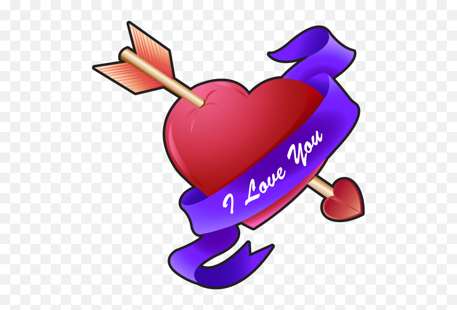 Clipart Info - Arrow With 2 Heart Color Violet Transparent Clip Art Emoji,Colored Heart Emojis