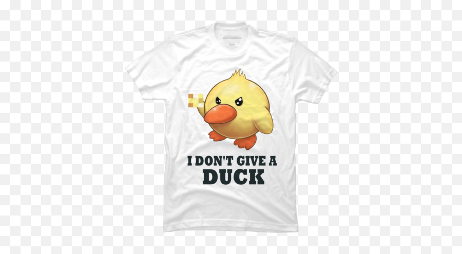 White Duck T - Shirts Design By Humans Emoji,Crazy Duck Emoticon