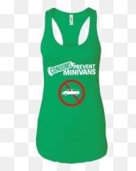 Condoms Prevent Mini Vans Tank Top Made In Usa Emoji,Emoji Sleeveless Crop Top