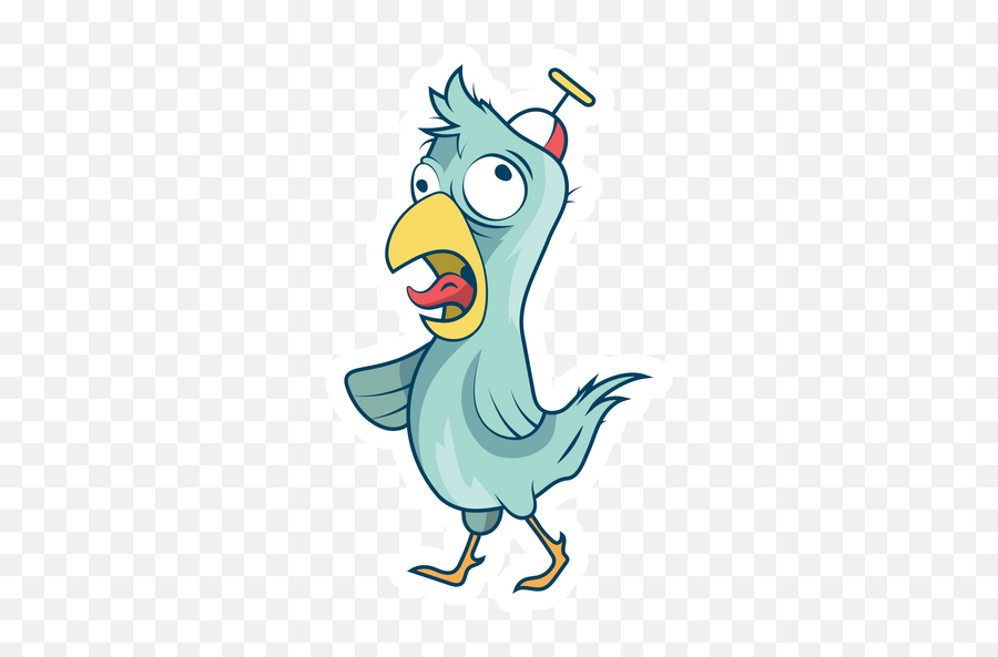 Crazy Rooster Sticker - Sticker Mania Emoji,Bird Flying Emoji