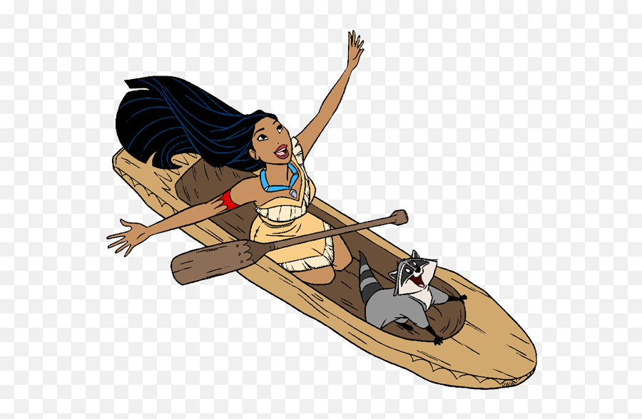Pocahontas Disney Canoe Sticker By Adrien D - Pocahontas Disney Canoe Emoji,Kayak Emoji