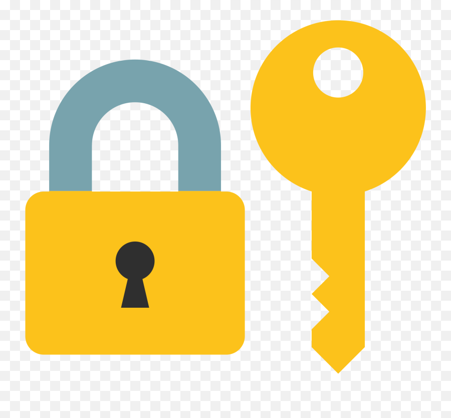 Closed Lock With Key - Transparent Lock And Key Clipart Emoji,Keys For Emojis