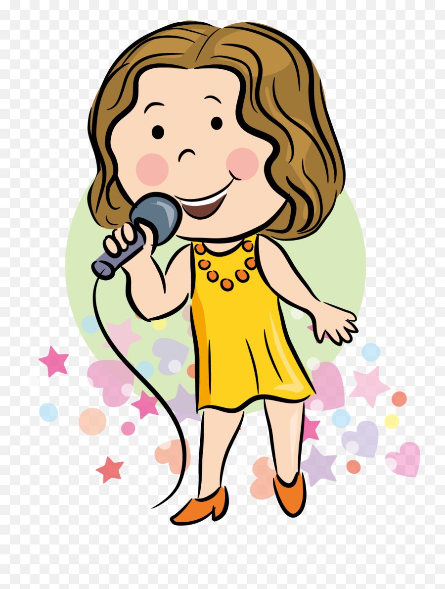 Singing Cartoon Transprent Free - Girl Singing Clipart Png Emoji,Emotion Cartoon