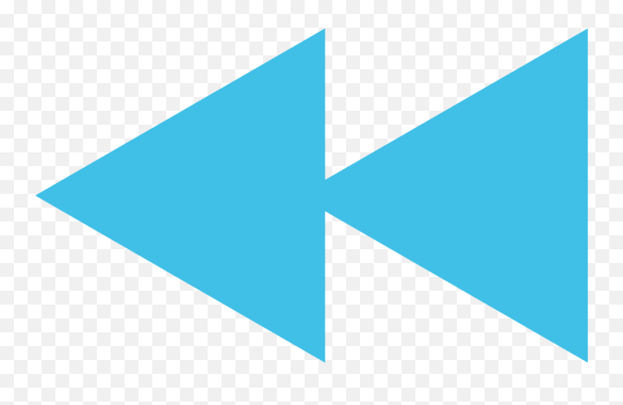 Black Left - Rewind Clipart Transparent Background Emoji,Triangle Emoji