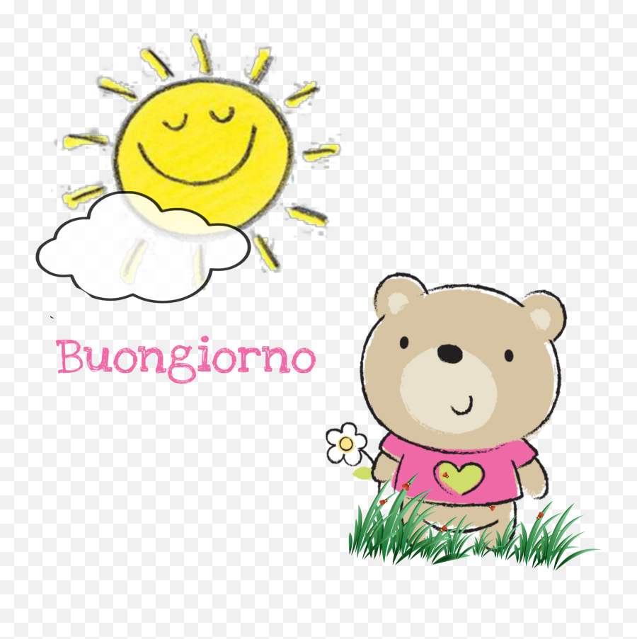 Teddy Bear Sun Buongiorno - Happy Emoji,Bear Emoticon