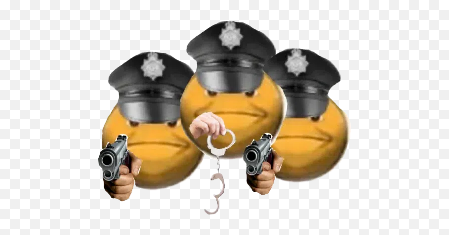 Cursed Emoji Whatsapp Stickers - Stickers Cloud Face Transparent Background Vibe Checked,Police Emoji