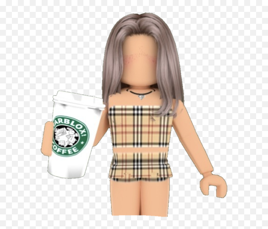 Roblox Girl Gfx Png Bloxburg Sticker By Aesthetic - Roblox Girls No Face Emoji,Images Of Emojis With Roblox