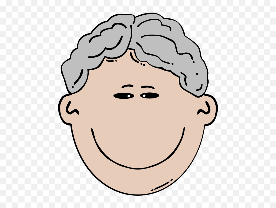 Grey Hair Man Clipart - Boy Face Template Clipart Emoji,Gray Hair\ Emoticon