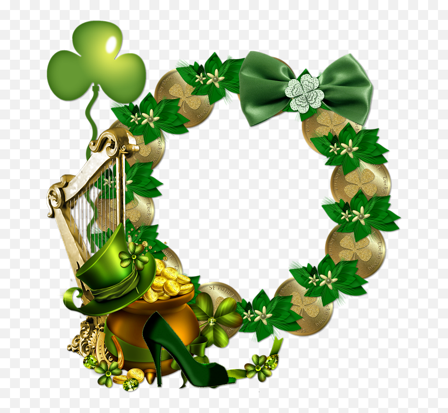Pin - Transparent St Day Frames Png Emoji,Irish Harp Emoticon