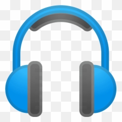 Headphone Emoji Clipart - Blue Headphones Icon Png,Listening Emoji Image