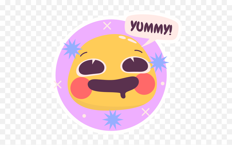 Hungry Stickers - Free Smileys Stickers Happy Emoji,When The Bass Drops Emoticon