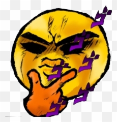 Thinking Emoji Meme Jojo Transparent Cartoon - Jingfm Jojo Bizzare Adventure Emoji,Think Emoji