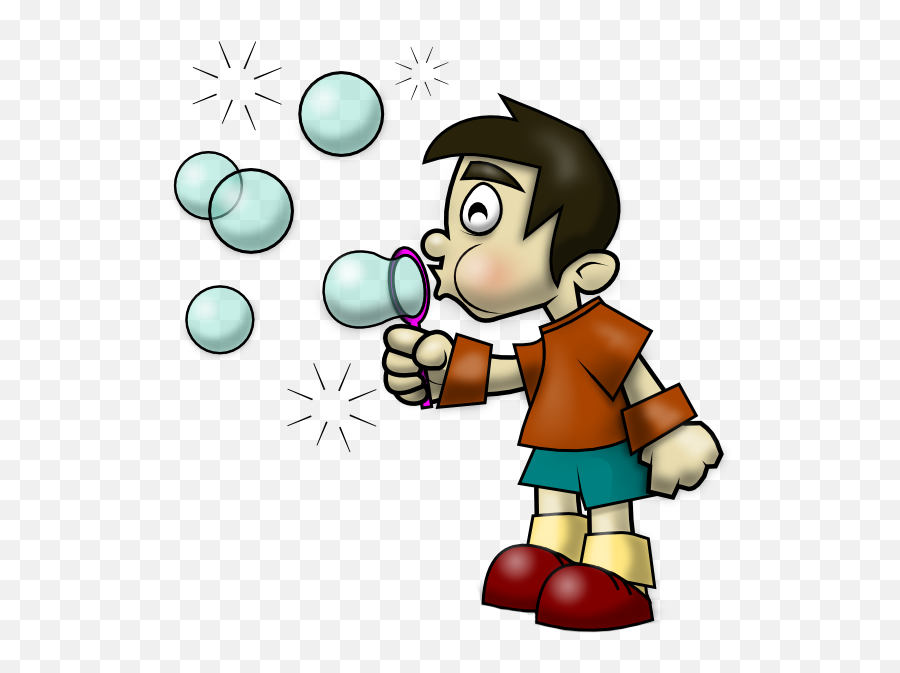 Boy Blowing Bubbles Clipart - Clip Art Library Blowing Clipart Emoji,Blow A Kiss Emoji