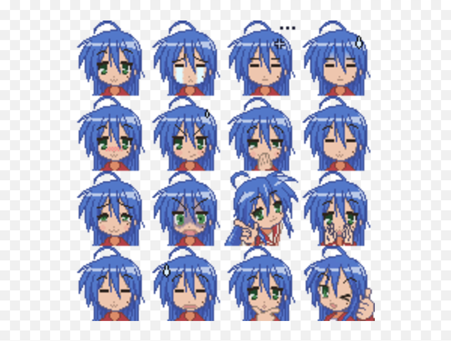 Download Anime Lucky Star Konata Png - Konata Emoticon Emoji,Anime Emoticons