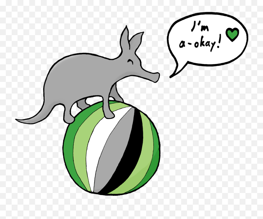 A - Okay The Adorable Aromantic Aardvark Is Available Clipart Animal Figure Emoji,Aokay Emoji Transparent