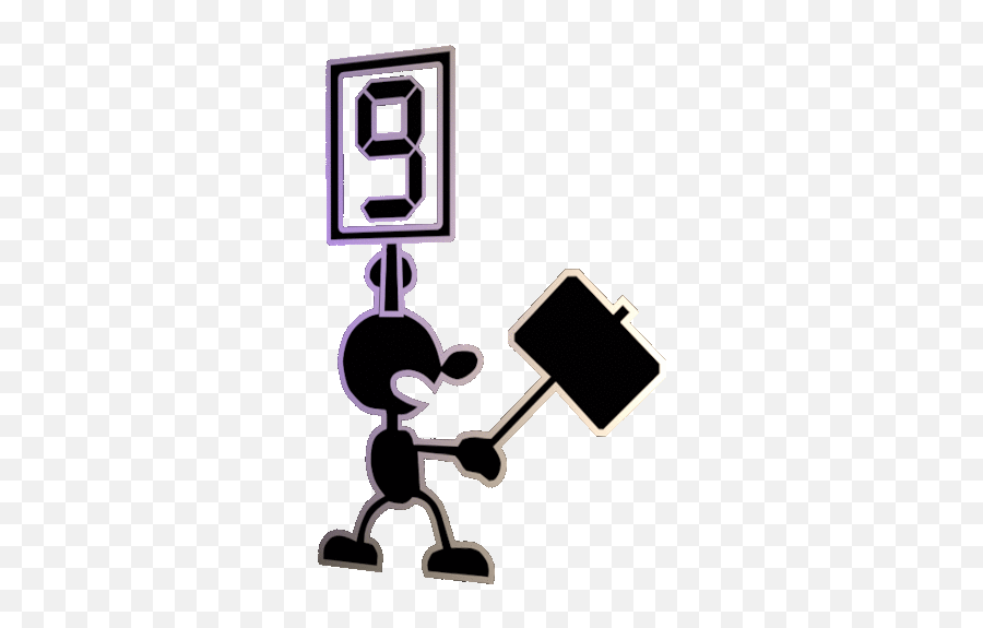 Artstation - Super Smash Bros The Classic Fighters Jesús 9 Hammer Game And Watch Emoji,Hammer Emoticon Gif