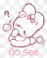 Sticker Maker - Fluffy Marshmallow Bunny Dot Emoji,How To Get Anroid 7 Emojis For Marshmalloe
