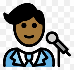 Man Singer Emoji Clipart - Singing Voice Conversion,Flatline Emoji