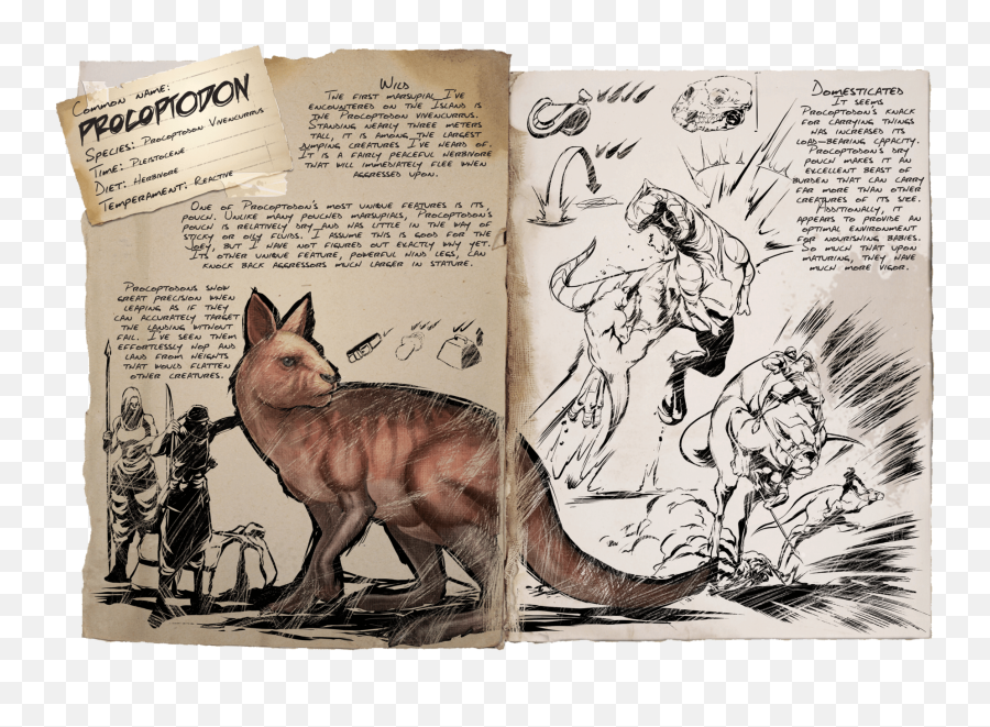 Procoptodon - Official Ark Survival Evolved Wiki Emoji,Kangaroo Human Emotion Baby