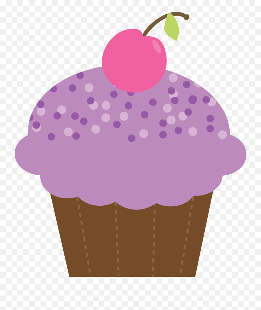 Birthday Cupcake Clipart - Transparent Background Cupcake Clipart Purple Emoji,Emoji Birthday Cupcakes