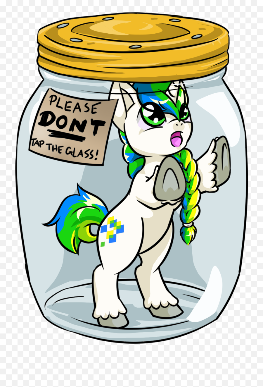 Dawnallies Braid Donu0027t Tap The Pony In The Jar Fluffy Emoji,Leafeon Emoticon