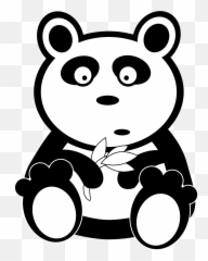 Confused Clipart Black And White - Clip Art Panda Black And White Emoji,Bear Black And White Emoji