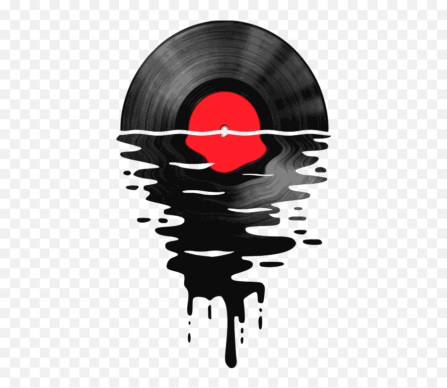 Vinyl Lp Record Sunset Red Sweatshirt Emoji,Red Record Emoji