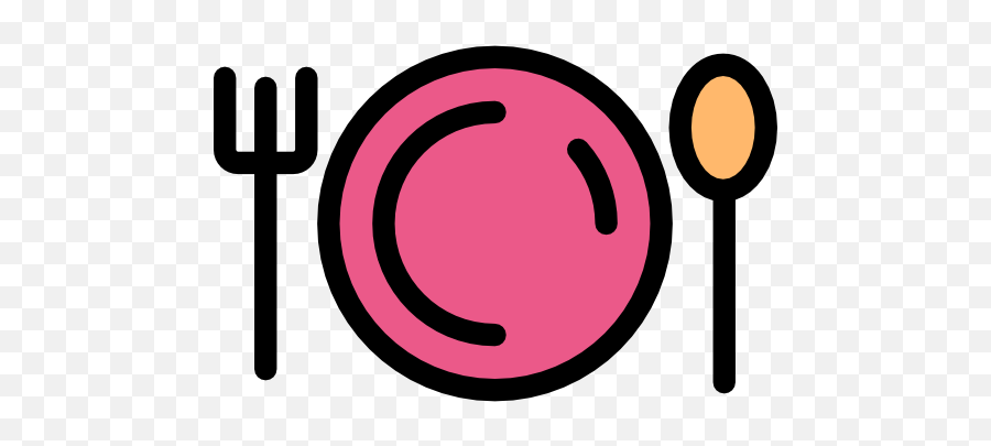 Spoon Food And Restaurant Dish Restaurant Fork Plate Icon Emoji,Fork And Spoon Emoji
