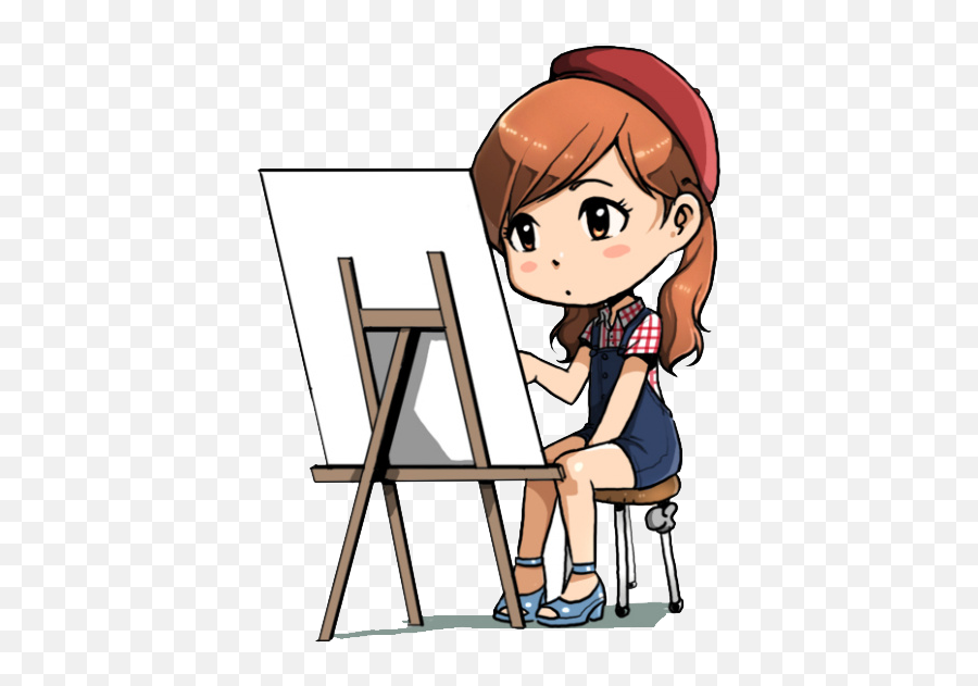 Possibly - Profile Sitting Emoji,Easel Emoji