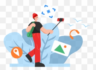 Top 10 Tourist Selfie Illustrations - Sporty Emoji,Tourist Emoji