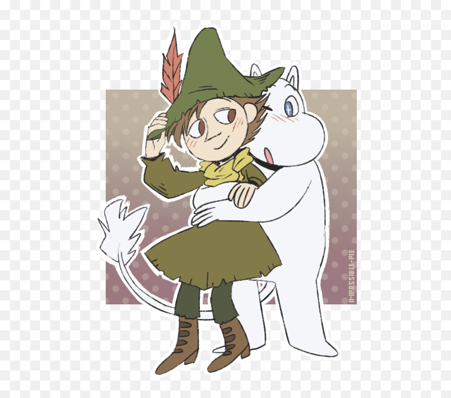 Snufkin And Moomintroll - Fictional Character Emoji,Backwards Hat Emoji