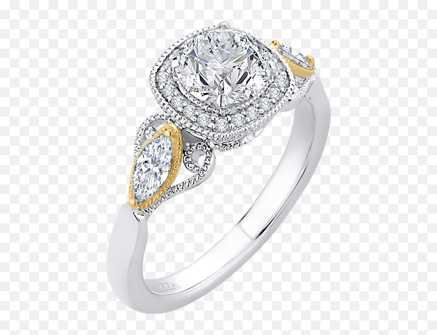 Carizza 14k Tow - Wedding Ring Emoji,Yellow Diamond Emotion