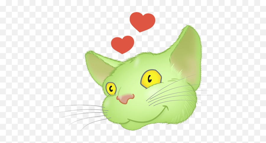 Green Cat Emoji - Soft,Photoshop Cat With Emoji For Feet