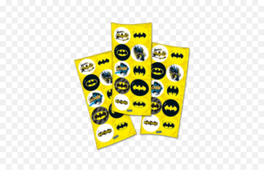 Adesivo Redondo Batman 30un - Adesivo Batman Festcolor Emoji,Tema De Festa Emoticon