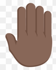 Raised Back Of Hand Dark Skin Tone Emoji High - Skin Tone 5 Raised Hand Emoji,Picure Of Emojis Figet Spine