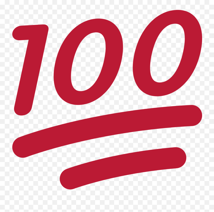 Hundred Points Emoji Clipart - 100 Emoji Discord,100 Png Heart Emoji