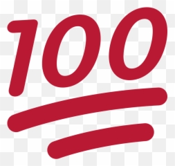 Hundred Points Emoji Clipart - 100 Emoji Discord,100 Png Heart Emoji