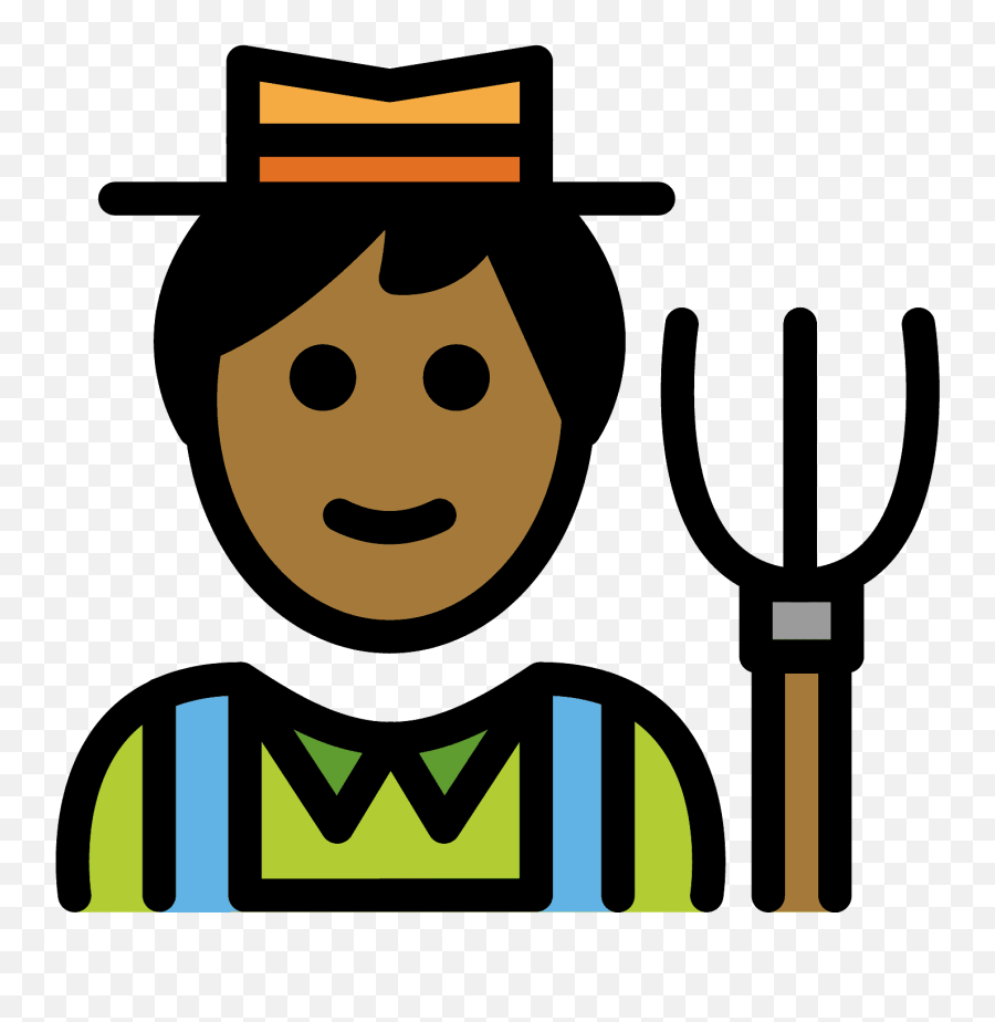 Man Farmer Emoji Clipart Free Download Transparent Png - Dibujo Fasil De Agricultura,Man As Emojis Ad