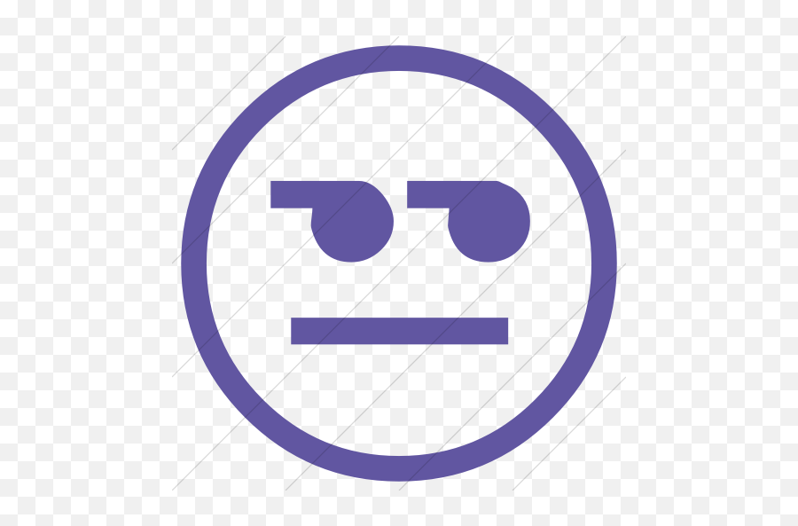 Iconsetc Simple Purple Classic Emoticons Unamused Face Icon - Happy Emoji,Purple Heart In Emoticons