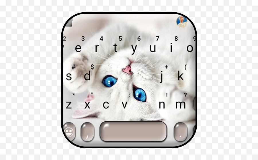 Download Kitty Keypad Theme App On Pc U0026 Mac With Appkiwi Apk - White Kitten With Blue Eyes Emoji,Cat Emoji Keyboard
