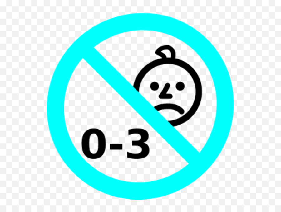 No 0 - 3 Sign Clipart Best Not Suitable For Children Emoji,3:0 Emoticon
