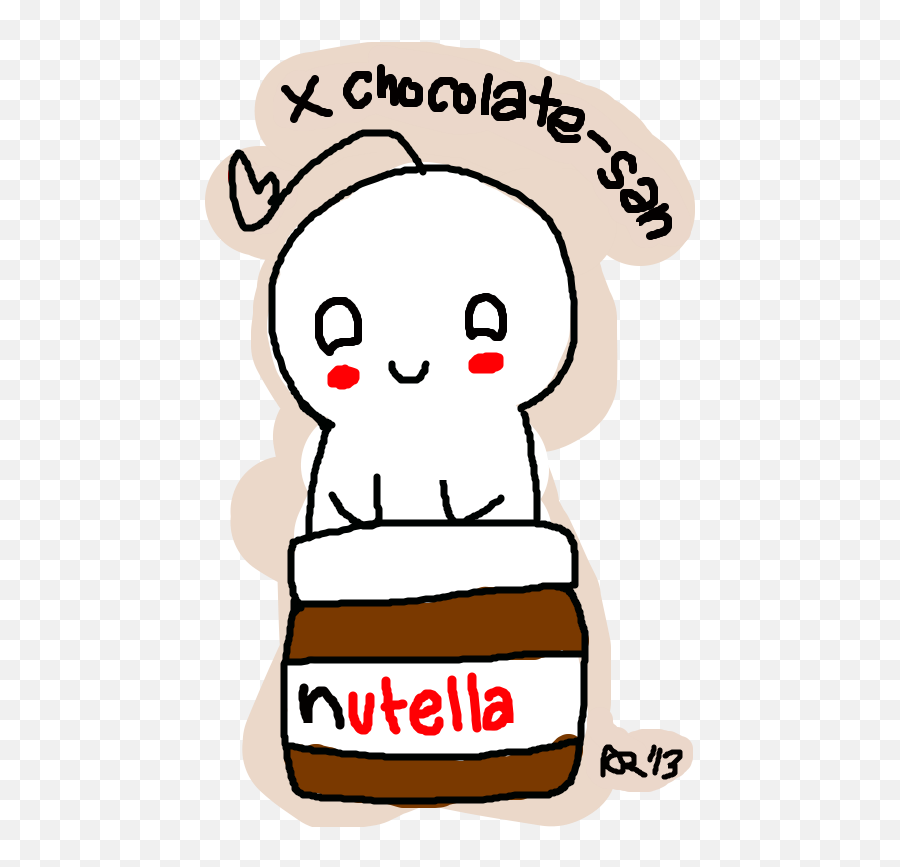 Cute Nutella Drawing - Clipart Full Size Emoji,Kwaii Emoticons