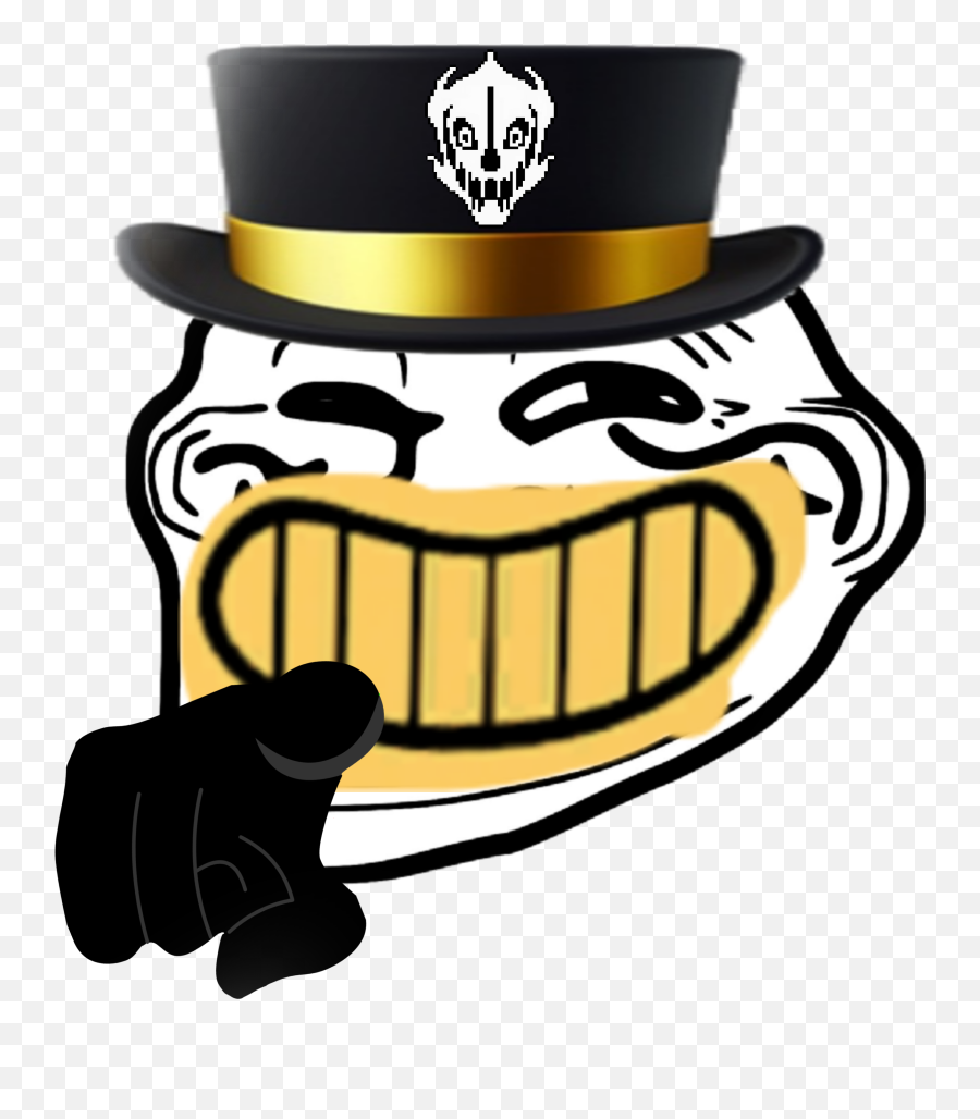 Discover Trending Trollface Stickers Picsart - Troll Emoji,Top Hat Monicle Emoticon