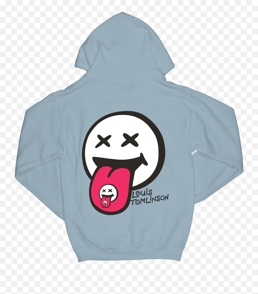 Blue Summer Smiley Hoodie U2013 Louis Tomlinson Merch - Louis Tomlinson Merch Emoji,Japanese Emoticon Monokuma