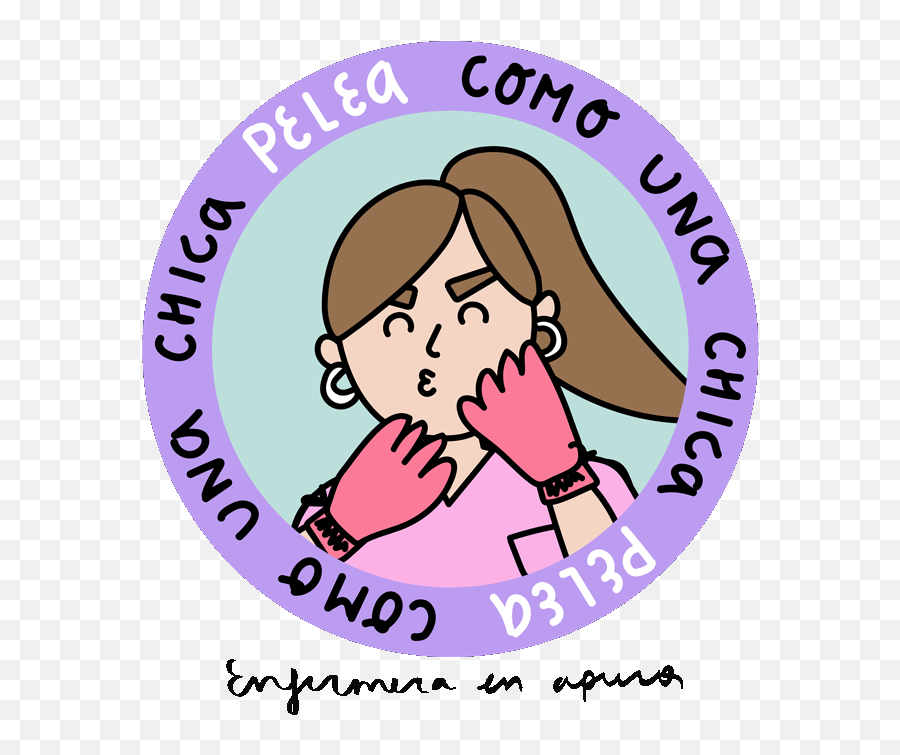 Girl Power Nurse Sticker By Enfermera En Apuros For Ios - Hair Design Emoji,Girl Power Emoji