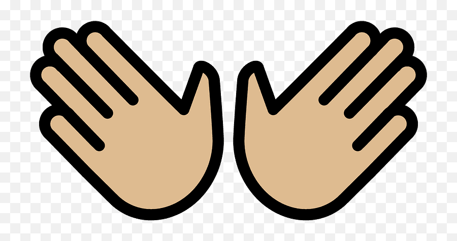Open Hands Emoji Clipart Free Download Transparent Png - Simbolo De Manos Extendidas,Hands Up Emoji