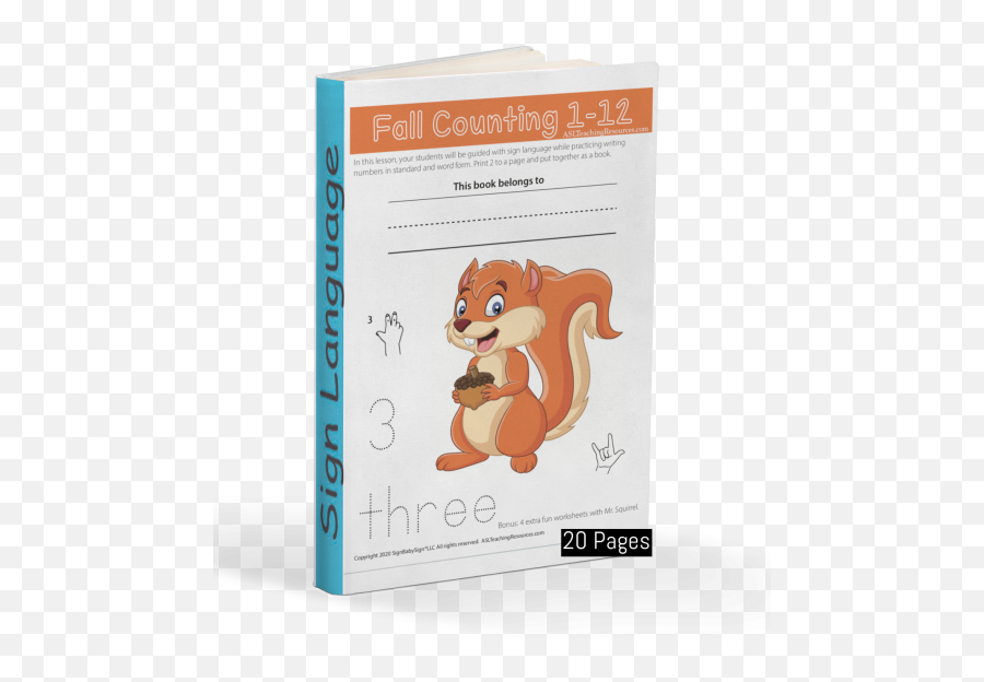 Sign Language Counting 1 - 12 Squirrel Asl Teaching Resources Emoji,Emotions Worksheet Grade 1