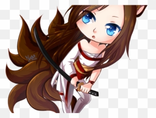 Download Cute Anime Fox Girl Cute Nine Tailed Fox Girl Emoji,Fox Emoji