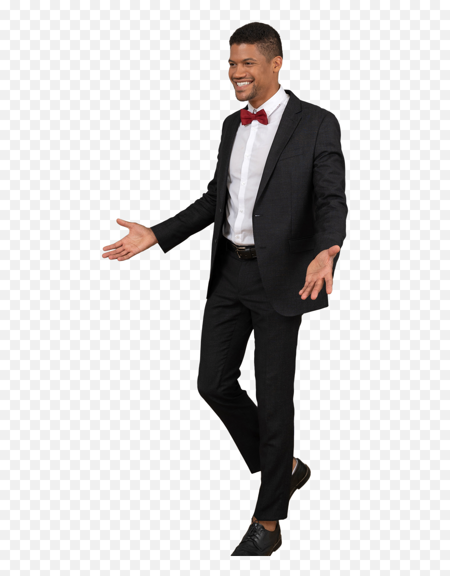 Man In Black Suit Posing Photo Emoji,Black Man Suit Emoji