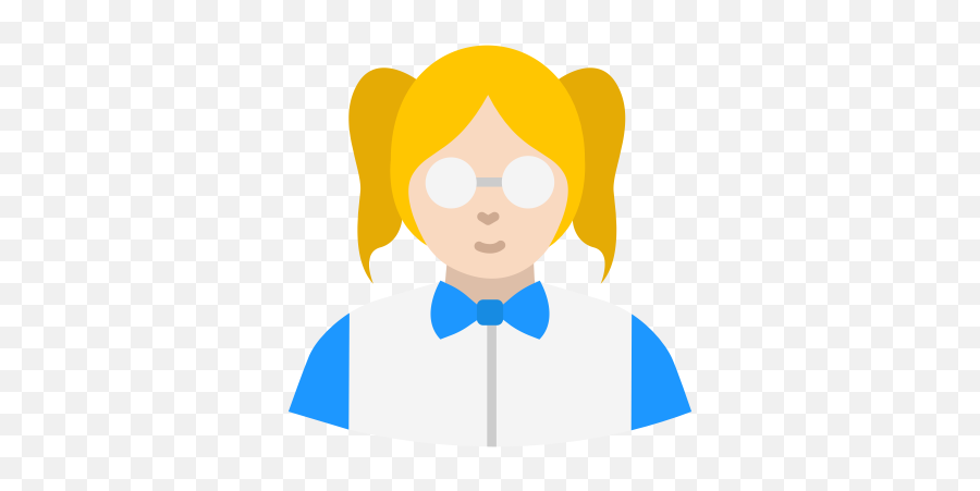 Girl Lady Nerd Woman Pig Tails Icon - Bow Emoji,Woman Pig Emoji